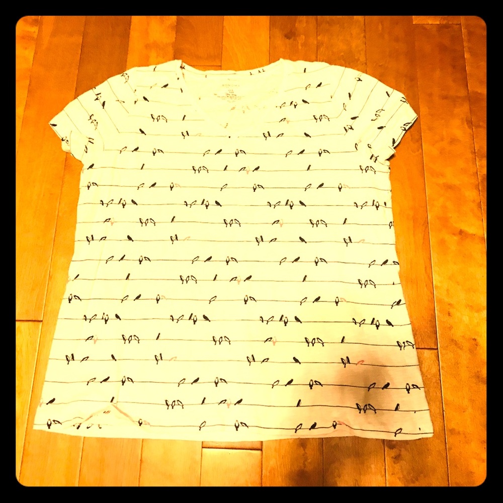 3 for $15 Birds on a wire V-neck t-shirt